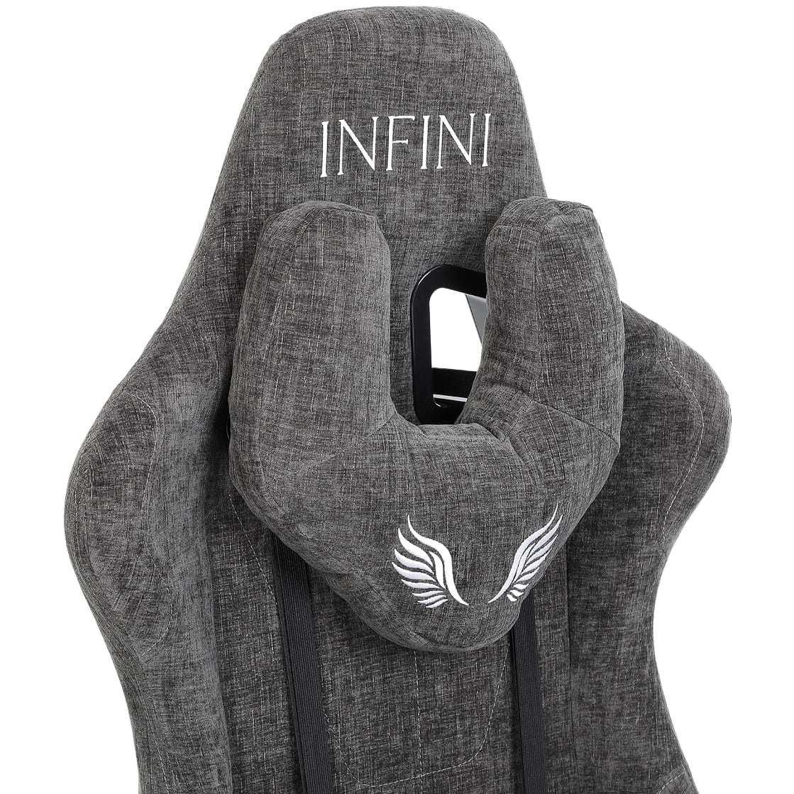 Fotel Gamingowy z tkaniny INFINI Luxor Dark Gray