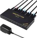 Rozdzielacz HDMI 4K 60 Hz 1 w 4 wyjście, 1 x 4 1080P 120 Hz HDMI