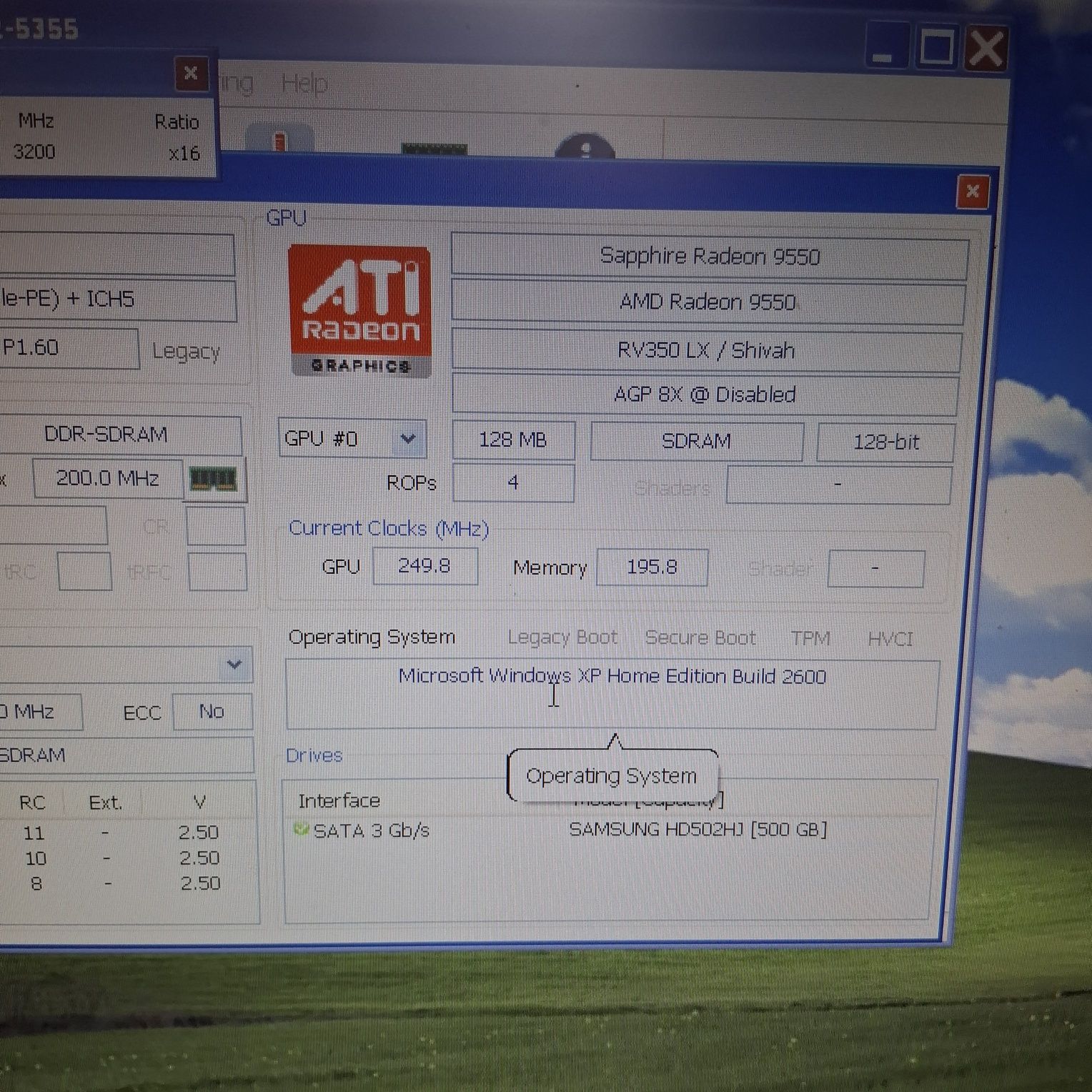 Sapphire Radeon 9550, 128mb AGP