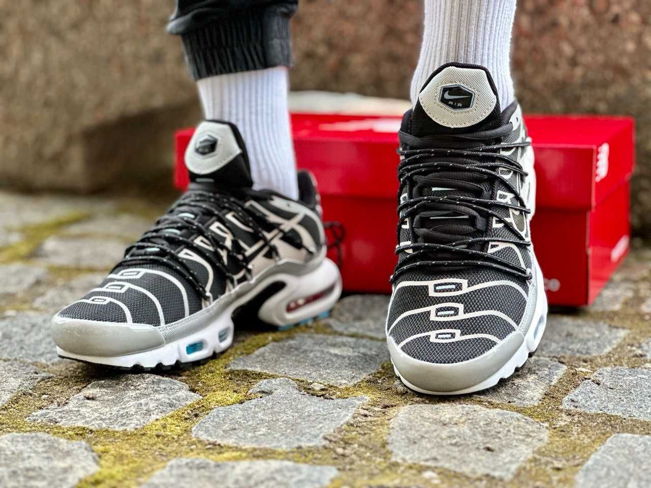 ТОП ПРОДАЖ! Кросівки Nike Air Max TN Plus Lace Toggle Black Grey