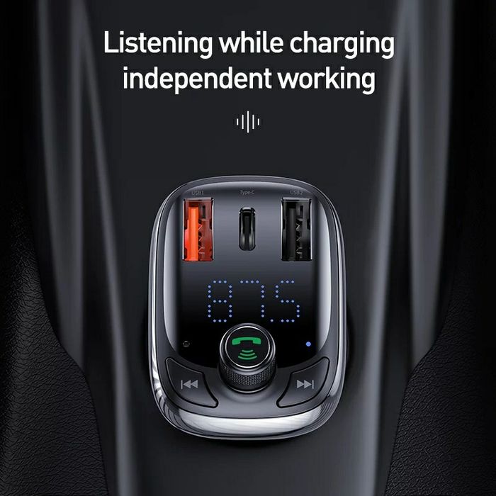 Трансмиттер Baseus S13 36W зарядка авто xiaomi FM модулятор roidmi азу