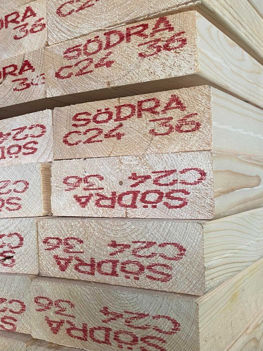 Drewno konstrukcyjne skandynawskie suche strugane C24 BRUTTO!