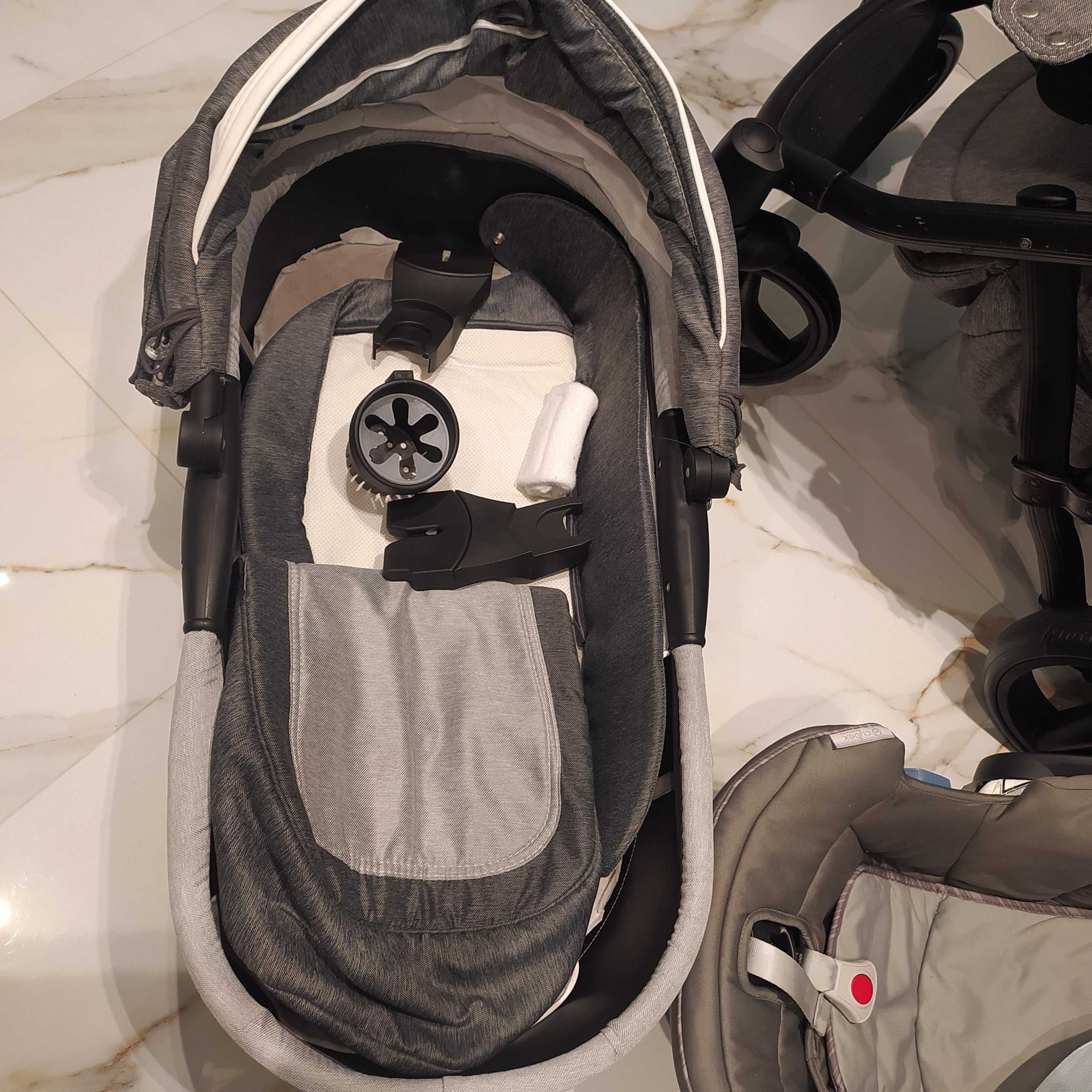 Wózek Adamex i nosidełko cybex