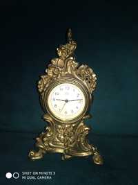 Piękny stary mosiężny zegar z mechanizmem Ruhla