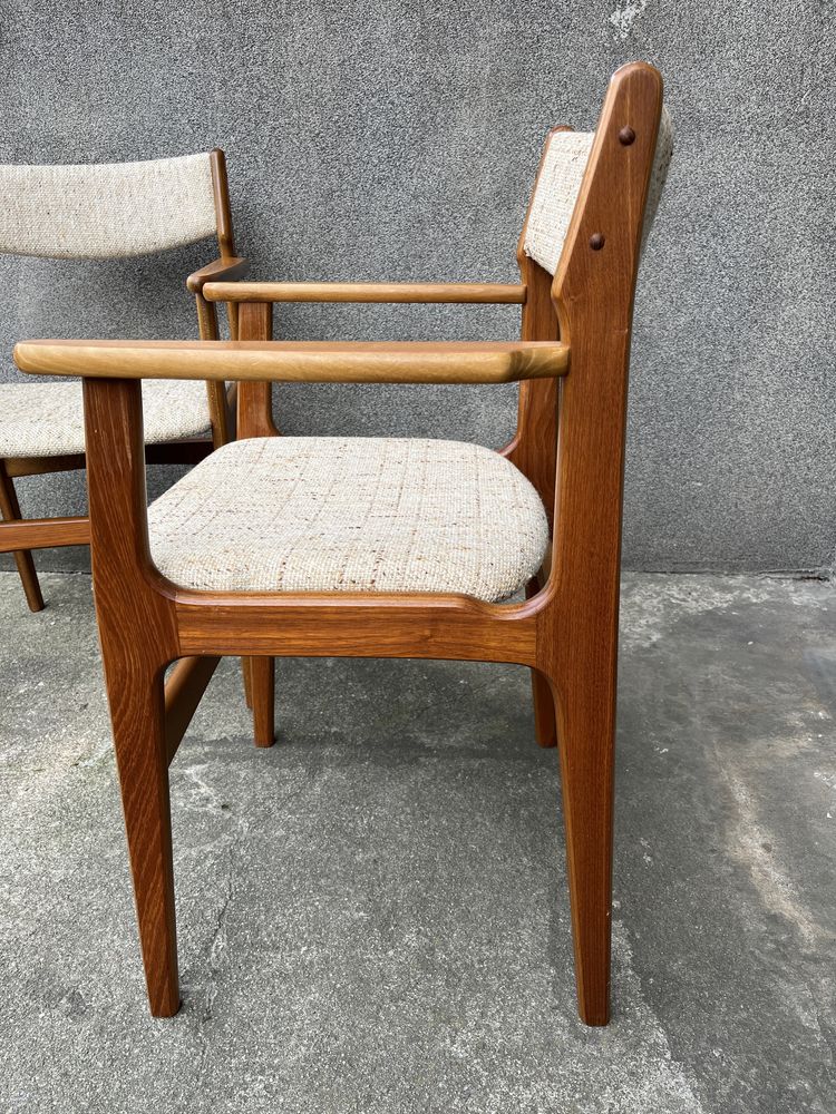 para krzeseł z podłokietnikami drewno tekowe dania lata 60 vintage