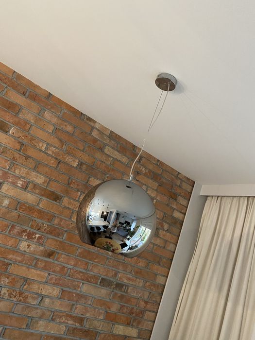 Lampa lustrzana srebrna