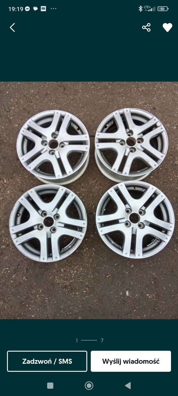 Felgi 15 Hyundai i20 4x100 piasta 54,1