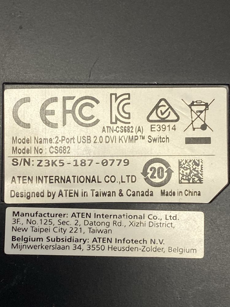 Комутатор KVM Aten CS-682 — для 2 ПК , ноутбуків