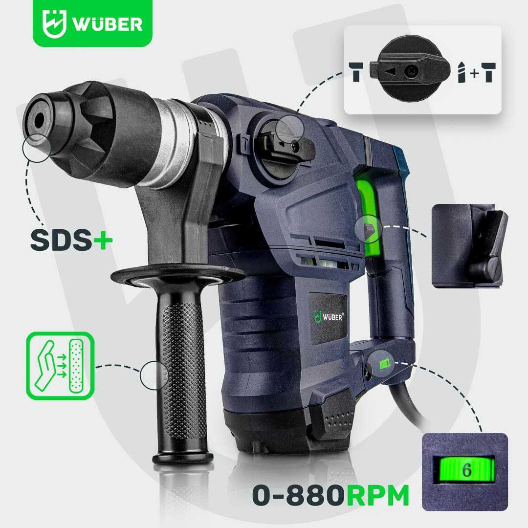 MŁOT UDAROWY Młotowiertarka 3 tryby 230V 2600W Wiertarka SDS+ 2341