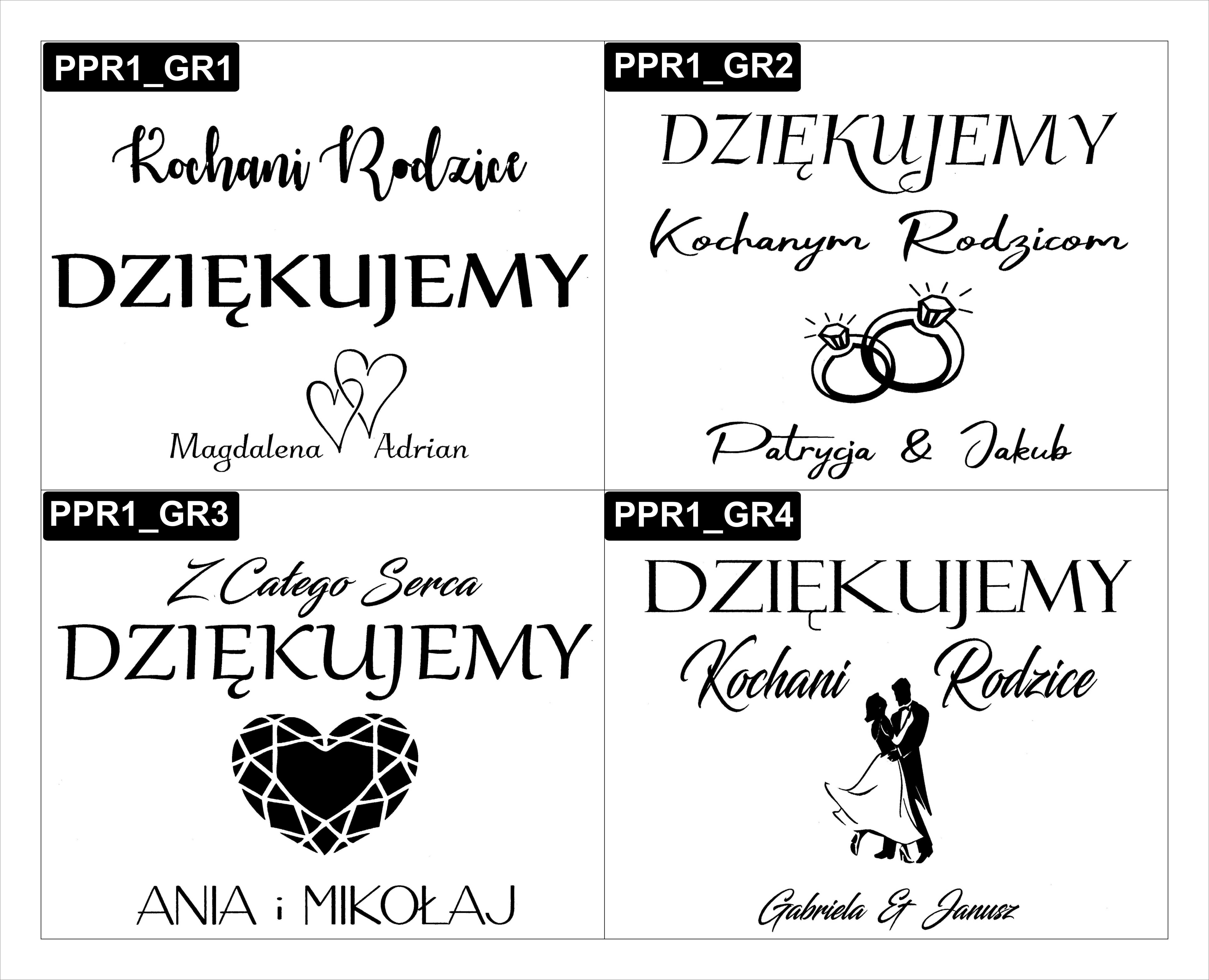 Podziękowanie rodzicom, pudełko dla rodziców ślub, wesele BOX 30X20X15