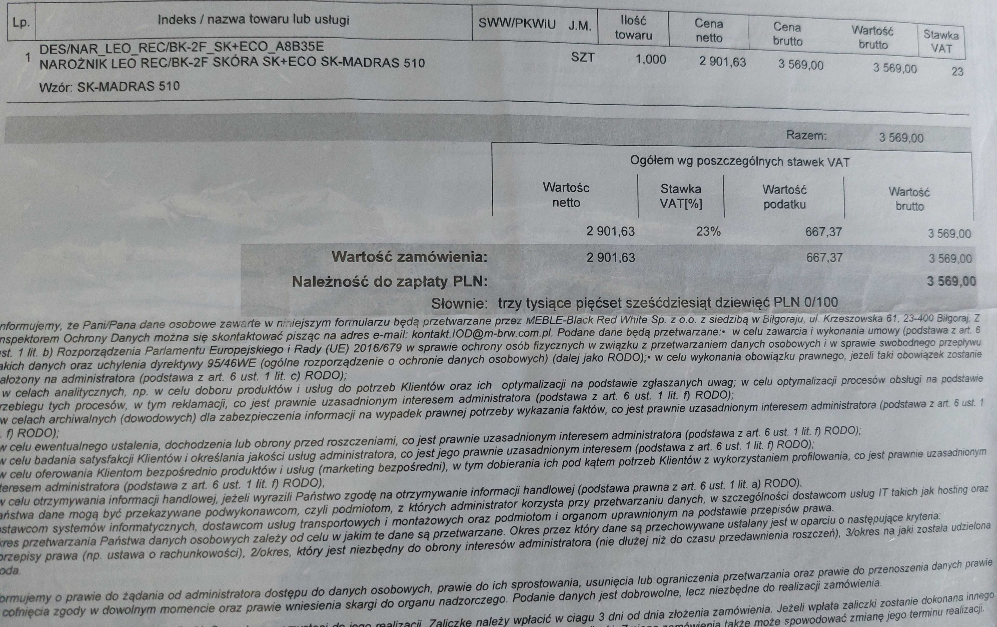 Sofa skórzana Narożnik Skórzany