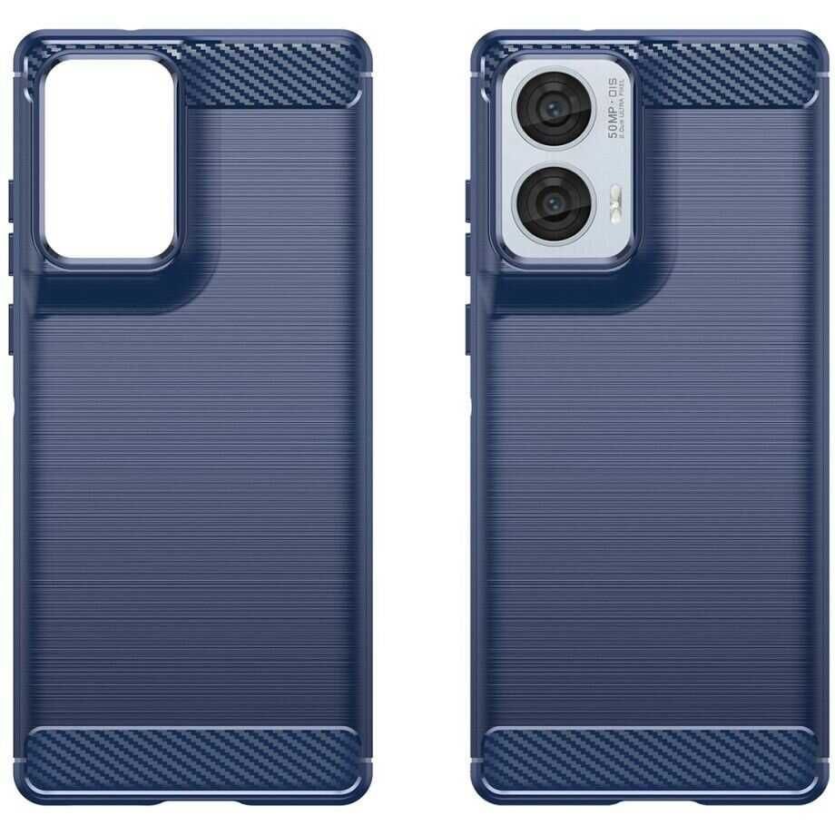 Противоударный чехол бампер для Motorola Edge 50 Fusion карбон 2 цвета