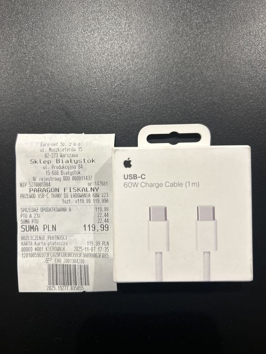 kabel USB-C APPLE 1m