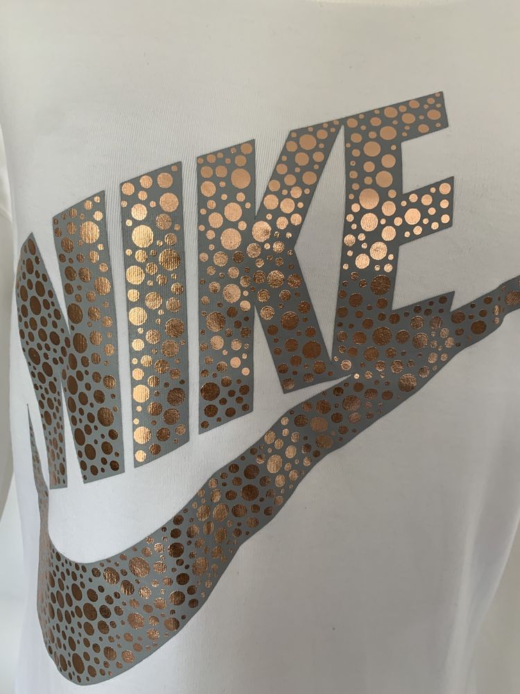 Nike biała bluza tunika sukienka rozmiar S
