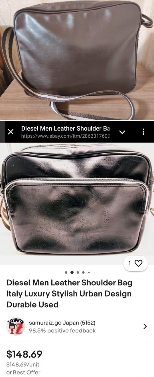 Мужская сумка через плечо Diesel