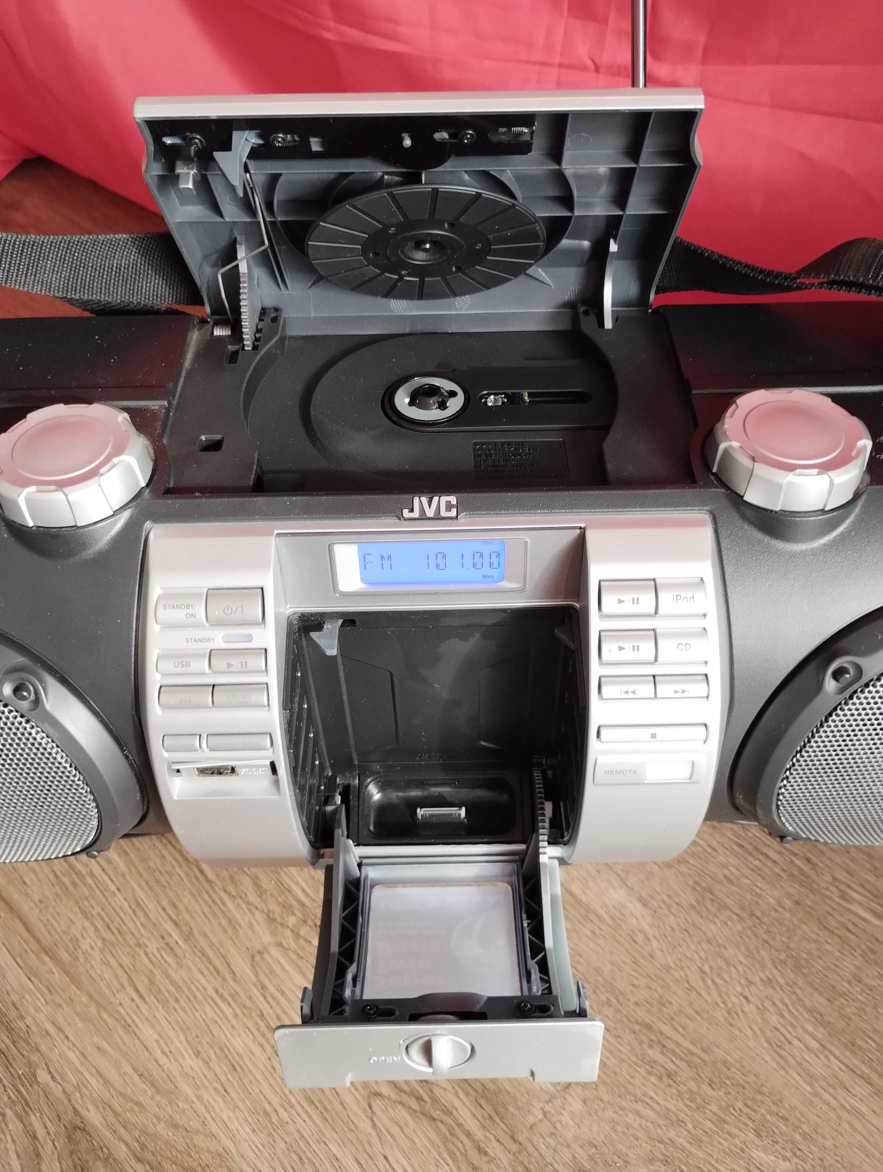 Мощный Бумбластер BoomBlaster JVC ( USB / тюнер / iPod / ЮСБ )
