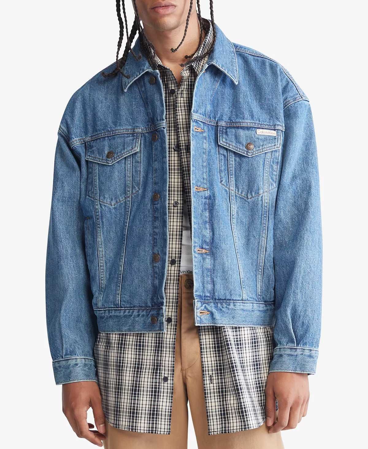 Calvin klein джинсовая куртка (ck denim jacket trucker) c америки M