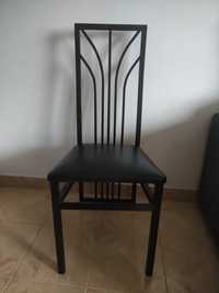 Cadeiras sala pretas de ferro