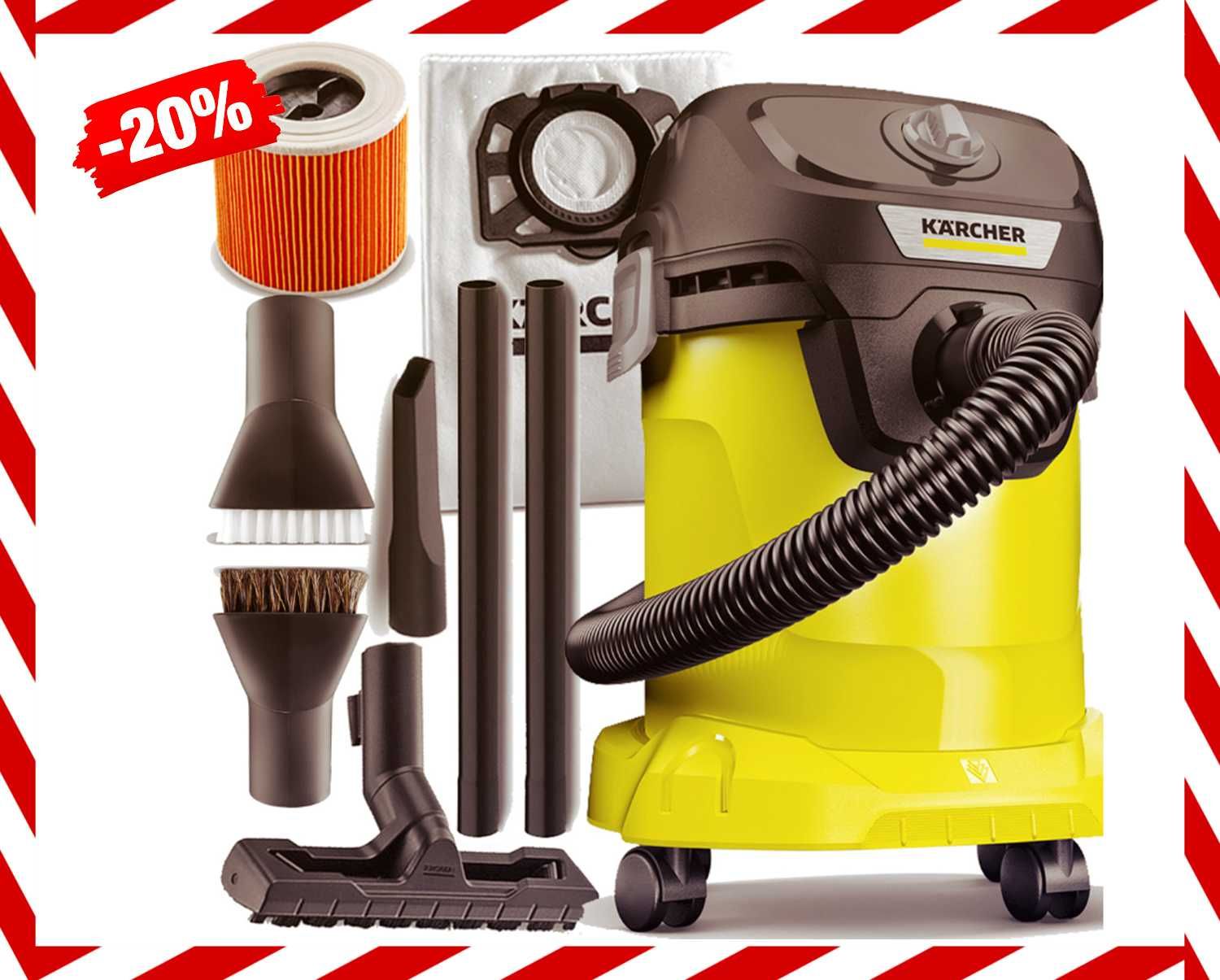 MOCNY ODKURZACZ Przemysłowy Karcher + Nadmuch Zestaw XXL (-20%)