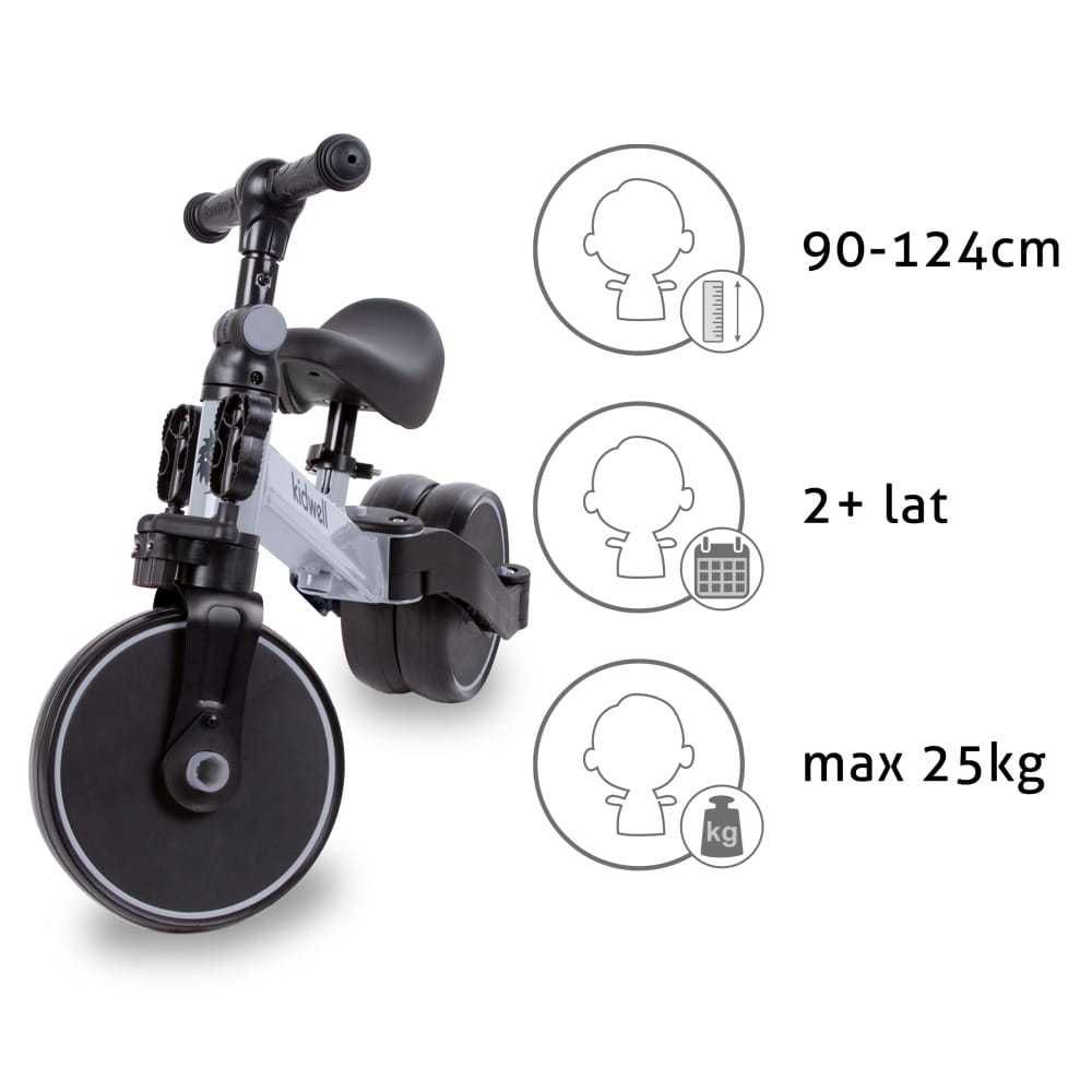 Rowerek biegowy 3w1 PICO COOL GRAY dla dwulatka rower dla dzieci 6530