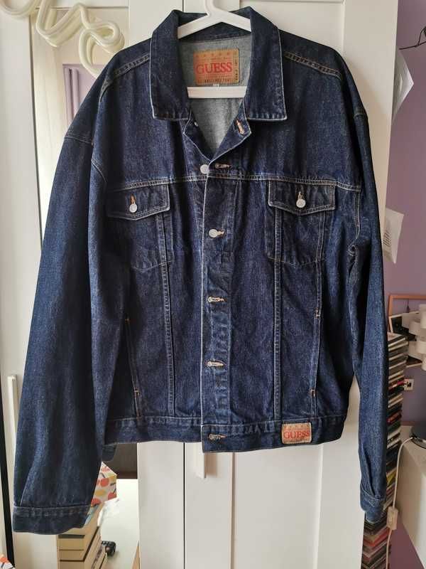 GUESS vintage jeansowa kurtka 4XL, made in USA, unikat, unisex