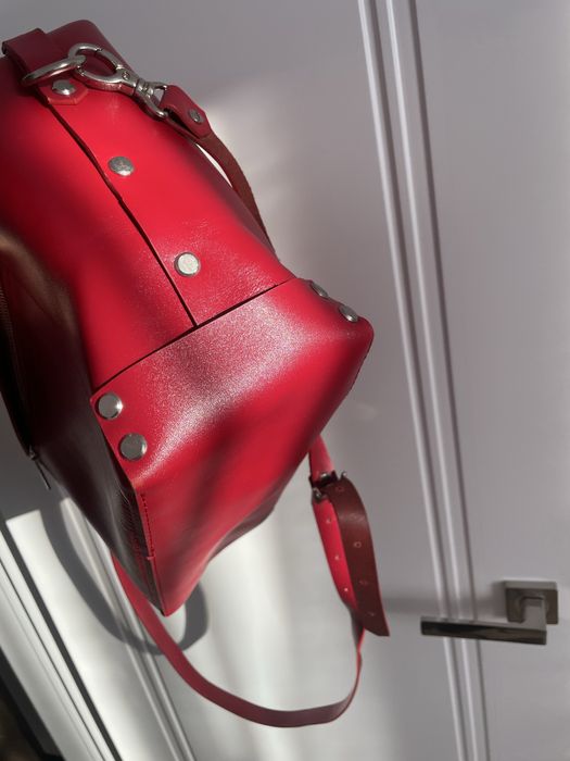 Сумка сумочка червона шкіряна шкіра