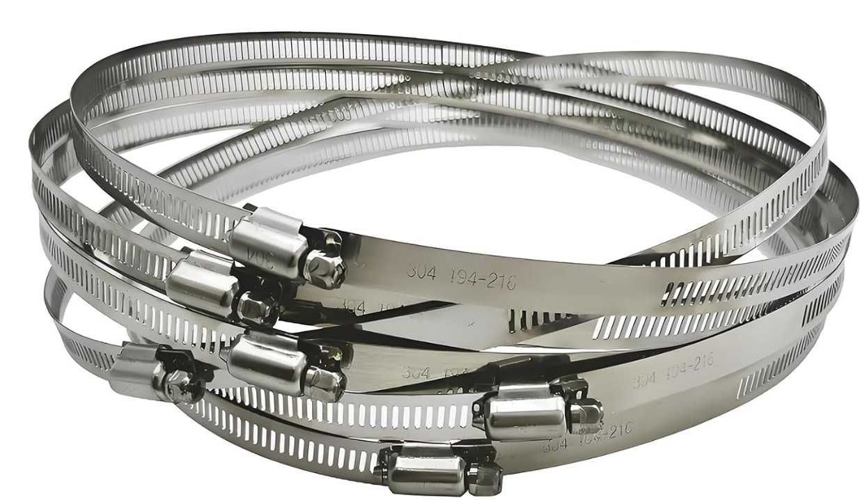 Opaska zaciskowa ślimakowa 141-165mm stal nierdzewna 6 sztuk LOOTICH