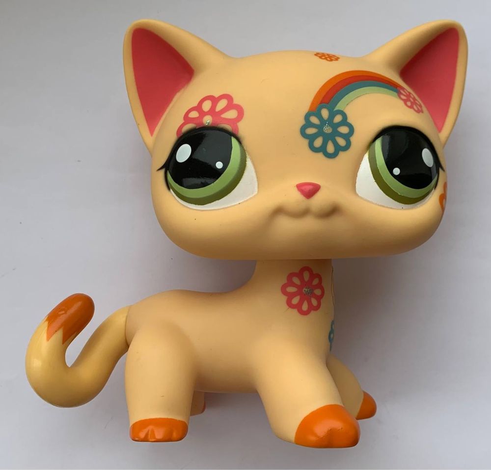 Ретро игрушка Котик стоящий Big Littlest Pet Shop высота 12 см