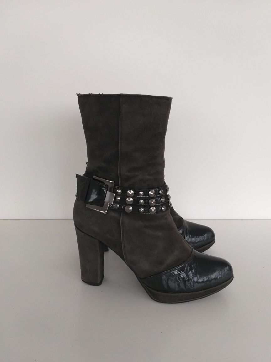 Buty botki skórzane Baldowski w rozmiarze 37