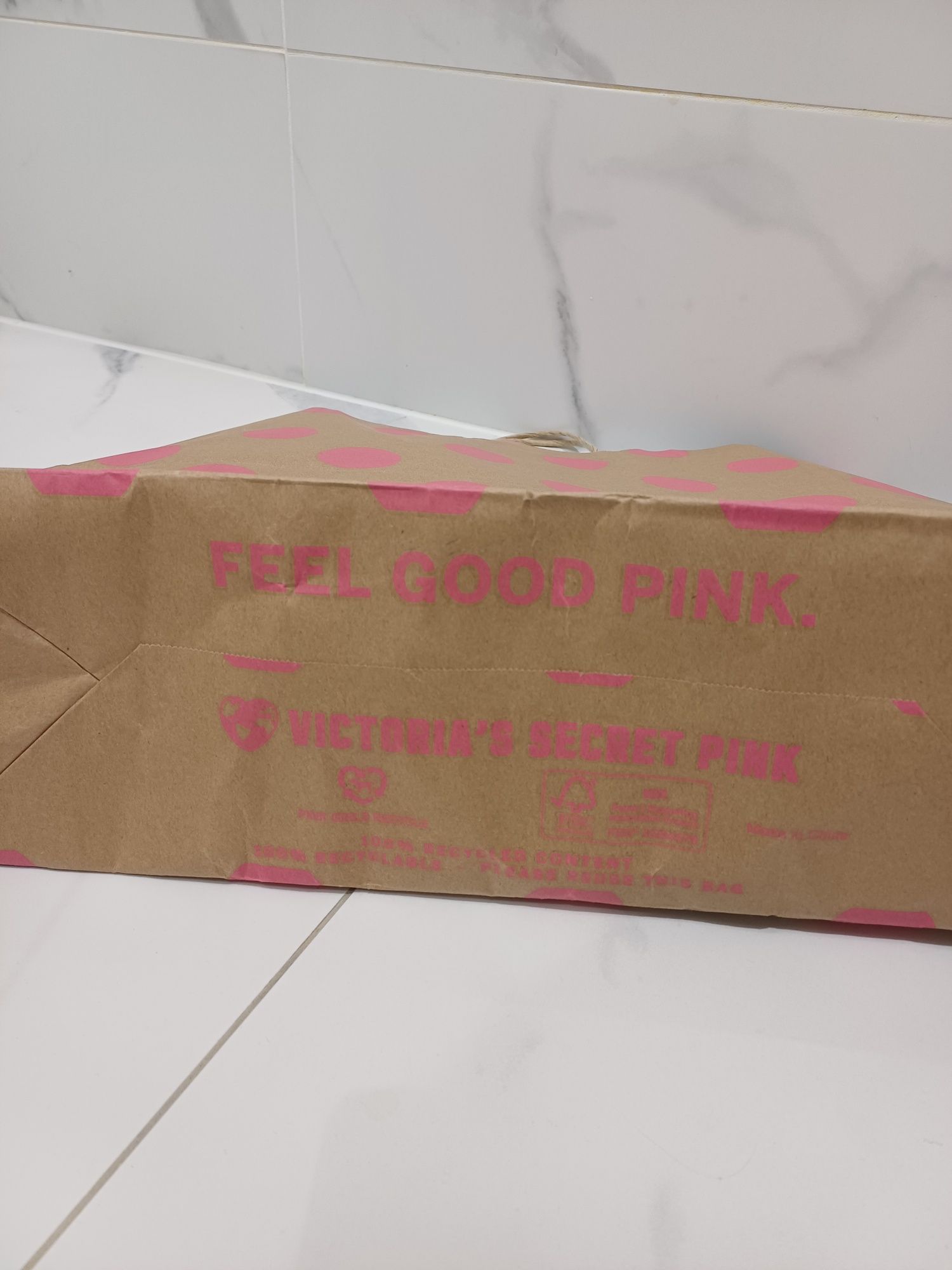 Victoria's Secret pink papierowa torba zakupy torebka prezentowa