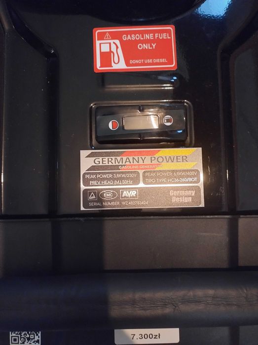 Agregat prądotwórczy gasoline LIPERODE LP76-80