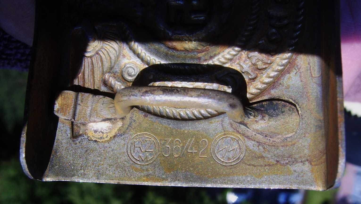 Odznaka NSDAP 1931 r+ Zardzewiała Klamra Oficera Waffen SS