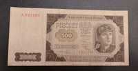 Banknot 500zł 1948r ser A, BARDZO RZADKI