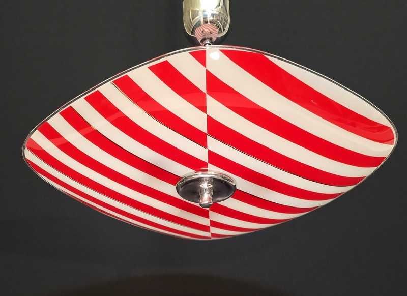 Dizajnerska szklana lampa Napako lata 70 Czechosłowacja typ Parasolka