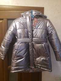 Детская зимняя курточка на девочку 128-140см