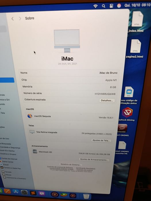 Imac 24 m1 usado 6x
