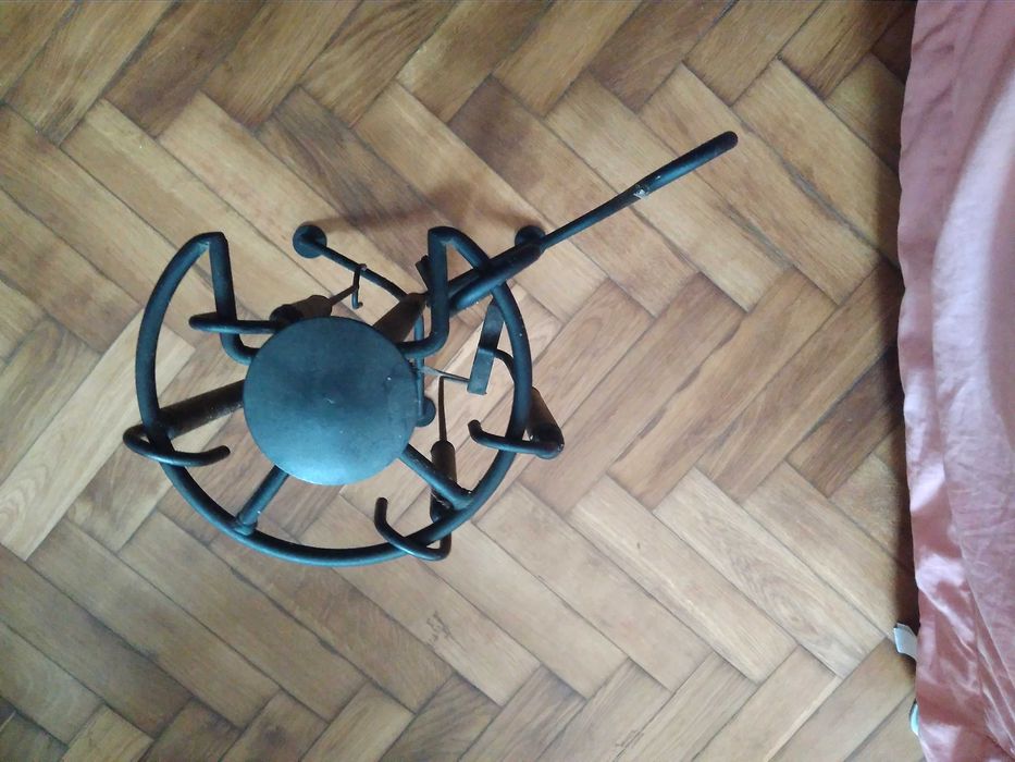 zestaw komplet akcesoriów do kominka na stojaku 5 elementów czarny