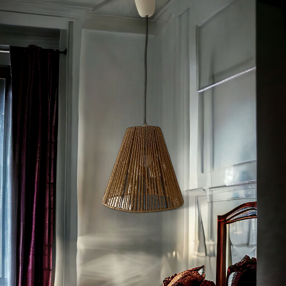 Lampa / Klosz / Abażur  Boho sznurek jutowy