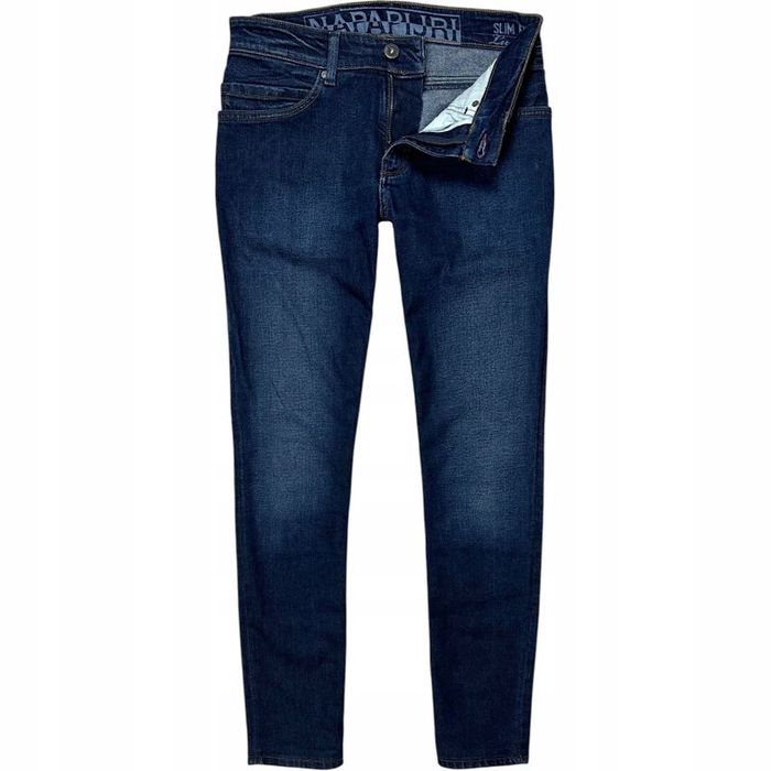Napapijri Lund Jeansy Męskie Spodnie Slim Fit Logowane r. W29
