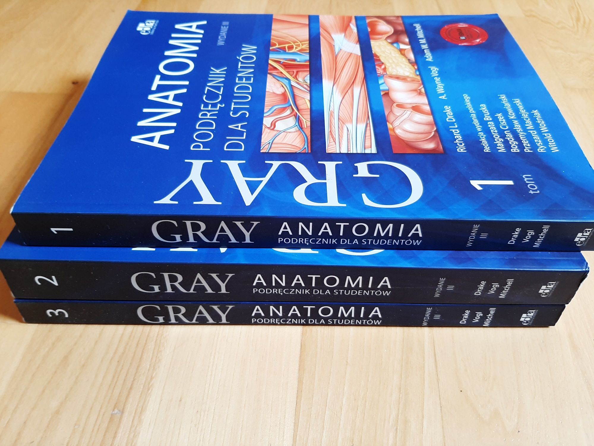 Podręcznik do anatomii Gray'a. Wydanie III + Pytania testowe - 3 tomy