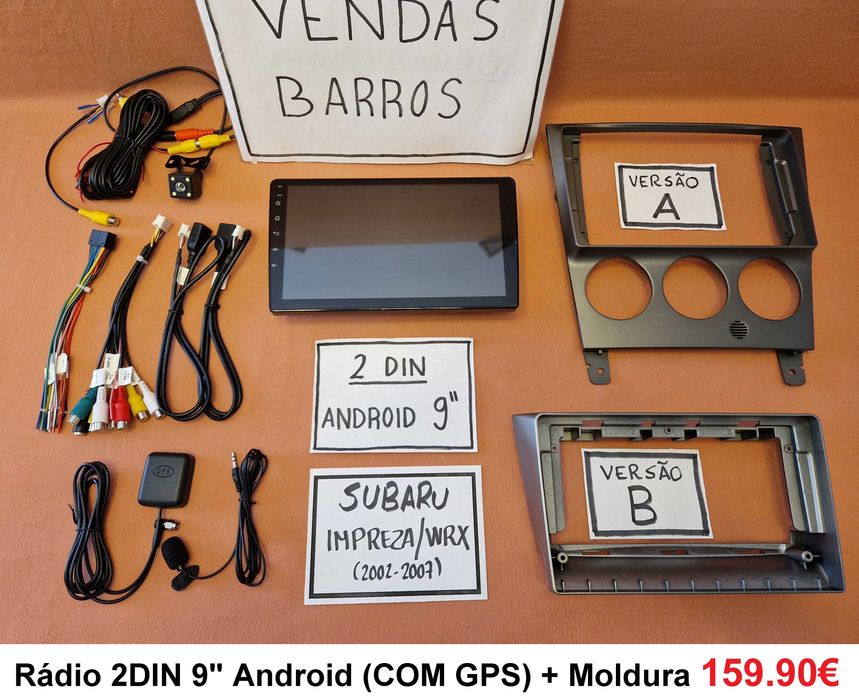 Rádio 2DIN 9" • SUBARU • Impreza • WRX • Forester • Outback • Android