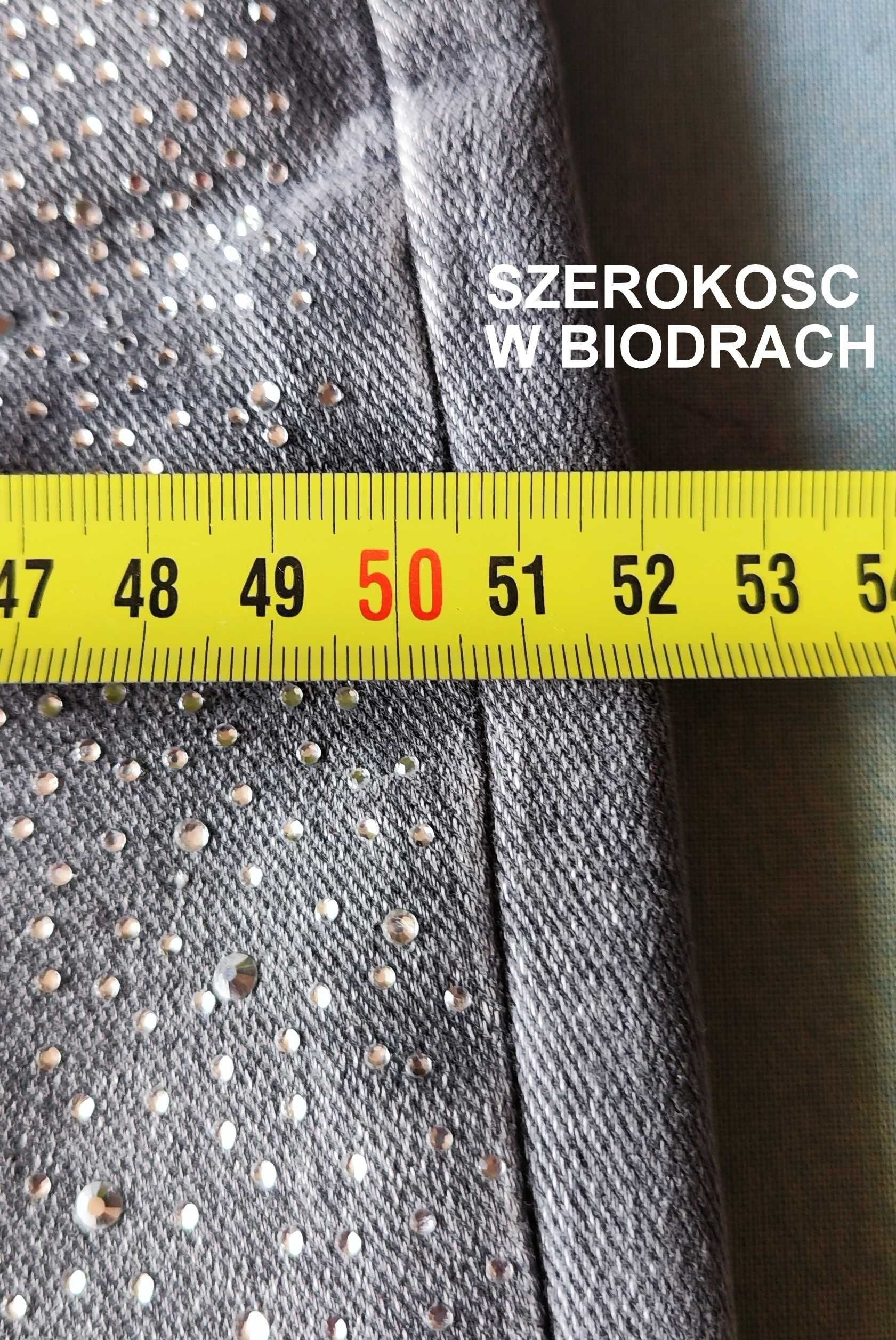 M'SARA szare spodnie jeans cekiny  L/XL