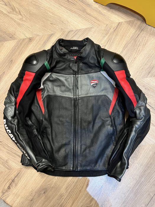 Kurtka motocyklowa Ducati Corse C3, męska, kolor czarny/srebrny  50