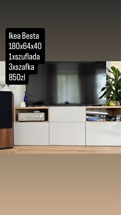 Szafka TV Ikea Besta szara - 80x64x40cm JAK NOWA