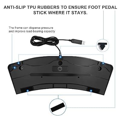 Потрійний ножний перемикач PCsensor USB - програмована клавіатура для