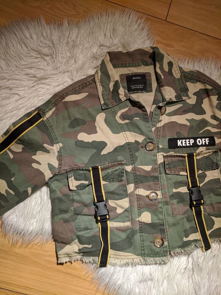 kurtka jeansowa crop moro XS