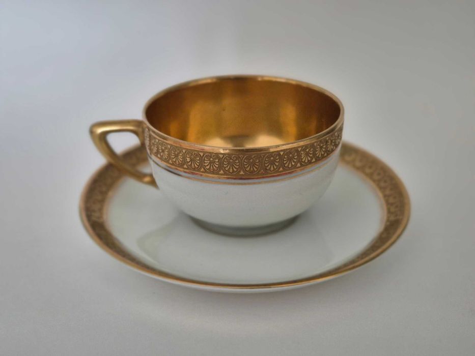 Złocona jubilerska mokka art deco Rosenthal, 1924-25 r.