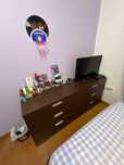 Vendo cama, 2 mesas de cabeceira e cómoda