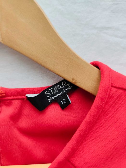 Elegancka czerwona wieczorowa koktajlowa sukienka ołówkowa L 40