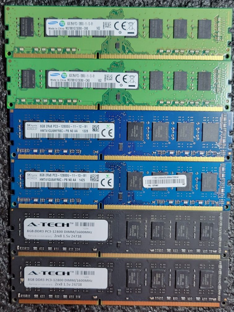 Пам'ять DDR3 8Gb 1333/1600/1866Мгц для ПК ДДР3 8Гб 10600E/10600U/12800